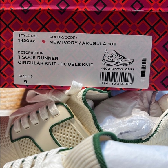 Tory burch T sock runner sneakers 8.5 - 9 - Picture 3 of 6